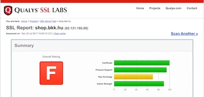 "F" rate on SSL Labs